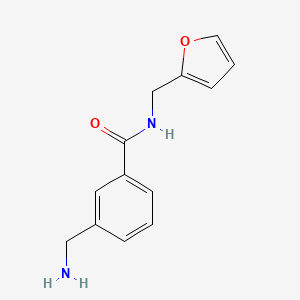 molecular formula C13H14N2O2 B1340333 3-(aminomethyl)-N-(furan-2-ylmethyl)benzamide 