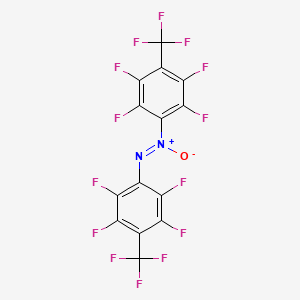 molecular formula C14F14N2O B13403350 Diazene, bis(2,3,5,6-tetrafluoro-4-(trifluoromethyl)phenyl)-, 1-oxide CAS No. 98583-25-6