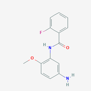 molecular formula C14H13FN2O2 B1340336 N-(5-Amino-2-methoxyphenyl)-2-fluorobenzamide CAS No. 926218-09-9
