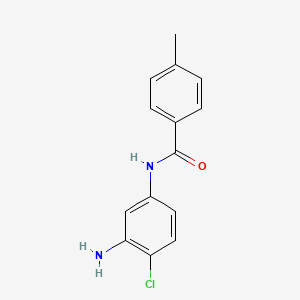 molecular formula C14H13ClN2O B1340337 N-(3-氨基-4-氯苯基)-4-甲基苯甲酰胺 CAS No. 926201-74-3