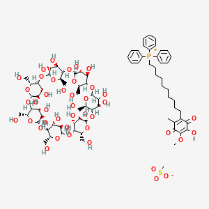 molecular formula C80H117O42PS B13403372 Mitoquinone-cyclodextrin 