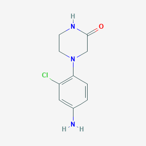 molecular formula C10H12ClN3O B1340341 4-(4-氨基-2-氯苯基)哌嗪-2-酮 CAS No. 926250-84-2
