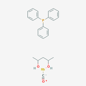 molecular formula C24H27O3PRh B13403418 Carbon monoxide;pentane-2,4-diol;rhodium;triphenylphosphane 