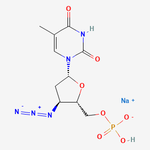 molecular formula C10H13N5NaO7P B13403437 3'-Azido-3'-deoxythymidine 5'-Monophosphate Sodium Salt 