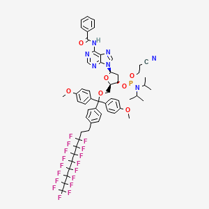 molecular formula C57H55F17N7O7P B13403441 5'-O-Fdmt-N6-benzoyl-2'-deoxyadenosine cep CAS No. 865758-44-7
