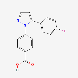molecular formula C16H11FN2O2 B1340347 4-[5-(4-fluorophenyl)-1H-pyrazol-1-yl]benzoic acid CAS No. 926237-30-1