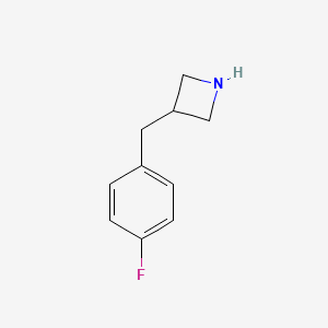 molecular formula C10H12FN B1340349 3-[(4-Fluorophenyl)methyl]azetidine CAS No. 937621-44-8