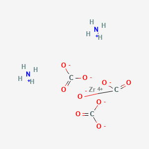 molecular formula C3H8N2O9Zr B13403490 Zirconium ammonium carbonate 