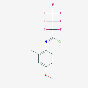 molecular formula C12H9ClF7NO B13403503 (1Z)-2,2,3,3,4,4,4-Heptafluoro-N-(4-methoxy-2-methylphenyl)butanimidoyl chloride CAS No. 923569-77-1