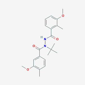 molecular formula C22H28N2O4 B13403509 N'-tert-butyl-3-methoxy-N'-(3-methoxy-4-methylbenzoyl)-2-methylbenzohydrazide 