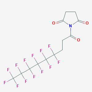 molecular formula C13H8F13NO3 B13403550 1-(4,4,5,5,6,6,7,7,8,8,9,9,9-Tridecafluoro-1-oxononyl)-2,5-pyrrolidinedione CAS No. 932710-51-5