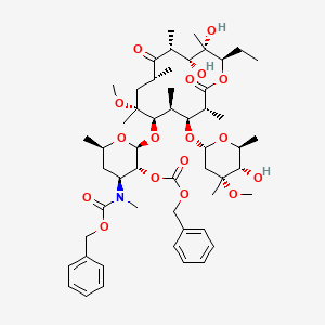 molecular formula C53H79NO17 B13403631 N-demethyl-6-O-methyl-N-[(phenylmethoxy)carbonyl]-2'-(phenylmethylcarbonate) Erythromycin 