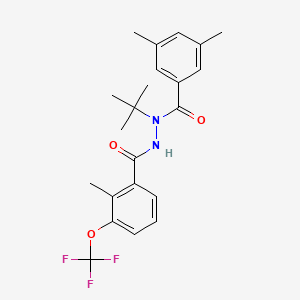molecular formula C22H25F3N2O3 B13403664 Benzoic acid, 2-methyl-3-(trifluoromethoxy)-, 2-(3,5-dimethylbenzoyl)-2-(1,1-dimethylethyl)hydrazide 