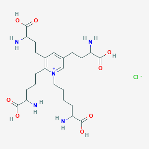 molecular formula C24H40ClN5O8 B13403709 Isodesmosine Chloride Hydrate (Synthetic) 