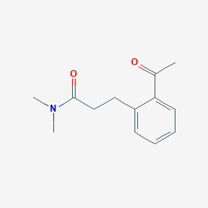molecular formula C13H17NO2 B13403712 3-(2-Acetylphenyl)-N,N-dimethylpropanamide CAS No. 820963-24-4