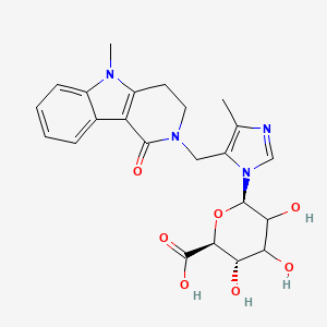 molecular formula C23H26N4O7 B13403748 Alosetron N-beta-D-Glucuronide 