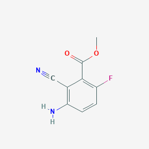 molecular formula C9H7FN2O2 B13403771 Methyl 3-amino-2-cyano-6-fluorobenzoate 