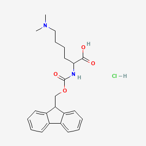 molecular formula C23H29ClN2O4 B13403844 6-(dimethylamino)-2-(9H-fluoren-9-ylmethoxycarbonylamino)hexanoic acid;hydrochloride 