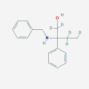 molecular formula C17H21NO B13403855 2-(Benzylamino)-1,1,3,3,4-pentadeuterio-2-phenylbutan-1-ol 