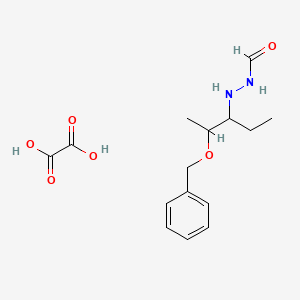 molecular formula C15H22N2O6 B13403869 oxalic acid;N-(2-phenylmethoxypentan-3-ylamino)formamide 