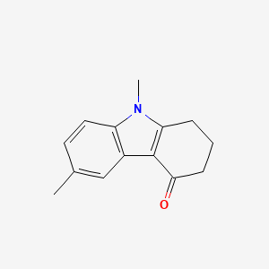 molecular formula C14H15NO B13403884 6,9-Dimethyl-1,2,3,9-tetrahydro-4H-carbazol-4-one CAS No. 88368-15-4