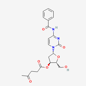 molecular formula C21H23N3O7 B13403909 3'-O-Levulinoyl-N-benzoyl-2'-deoxycytidine 