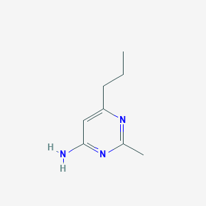 molecular formula C8H13N3 B13403933 2-Methyl-6-propylpyrimidin-4-amine CAS No. 90088-76-9