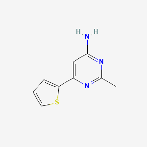molecular formula C9H9N3S B13403937 2-Methyl-6-(thiophen-2-yl)pyrimidin-4-amine 