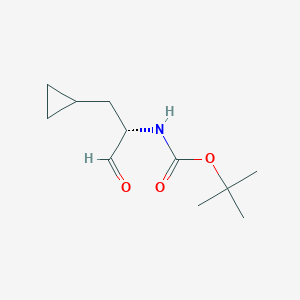 molecular formula C11H19NO3 B13403951 (S)-tert-Butyl (1-cyclopropyl-3-oxopropan-2-yl)carbamate 