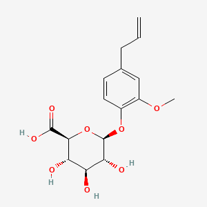molecular formula C16H20O8 B13403959 beta-D-Glucopyranosiduronic acid, 2-methoxy-4-(2-propen-1-yl)phenyl CAS No. 95480-61-8