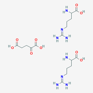 molecular formula C17H34N8O9 B13403979 bis((2S)-2-amino-5-carbamimidamidopentanoic acid); 2-oxopentanedioic acid 
