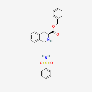 molecular formula C24H26N2O4S B13403993 benzyl (3S)-1,2,3,4-tetrahydroisoquinoline-3-carboxylate;4-methylbenzenesulfonamide 