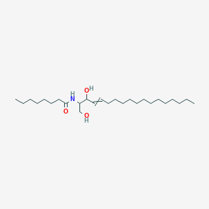 molecular formula C26H51NO3 B13403994 Octanoic acid (2-hydroxy-1-hydroxymethyl-heptadec-3-enyl)-amide CAS No. 74713-62-5
