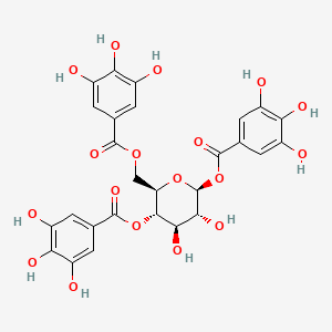 molecular formula C27H24O18 B13404001 1,4,6-tri-O-galloyl-beta-D-glucose CAS No. 94513-58-3