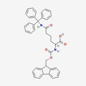 molecular formula C40H36N2O5 B13404008 Fmoc-L-beta-Homo-Gln(Trt)-OH 