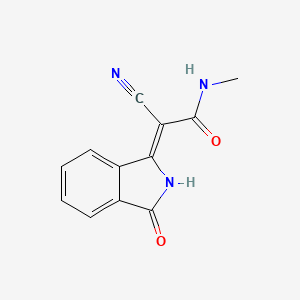 molecular formula C12H9N3O2 B13404110 2-Cyano-2-(2,3-dihydro-3-oxo-1H-isoindol-1-ylidene)-N-methylacetamide 