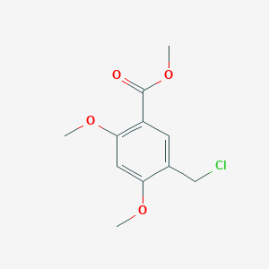 molecular formula C11H13ClO4 B13404185 Methyl 5-chloromethyl-2,4-dimethoxybenzoate CAS No. 92492-35-8