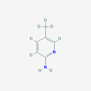 molecular formula C6H8N2 B13404199 2-Amino-5-methylpyridine-d6 CAS No. 916979-10-7