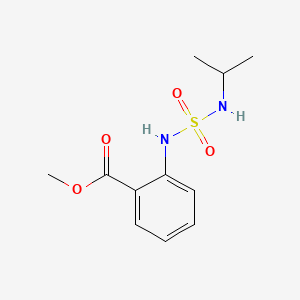 molecular formula C11H16N2O4S B13404259 Benzoic acid, 2-[[[(1-methylethyl)amino]sulfonyl]amino]-, methyl ester CAS No. 86071-21-8