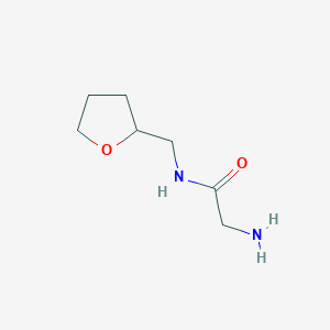 molecular formula C7H14N2O2 B13404344 2-amino-N-[(oxolan-2-yl)methyl]acetamide 