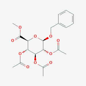molecular formula C20H24O10 B134044 Benzyl b-D-Glucopyranosiduronic Acid Methyl Ester Triacetate CAS No. 3080-47-5