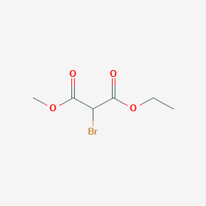 molecular formula C6H9BrO4 B13404432 Propanedioic acid, bromo-, ethyl methyl ester 