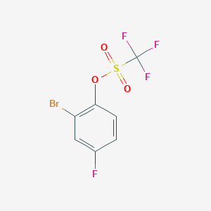 molecular formula C7H3BrF4O3S B13404506 2-Bromo-4-fluorophenyl trifluoromethanesulfonate 