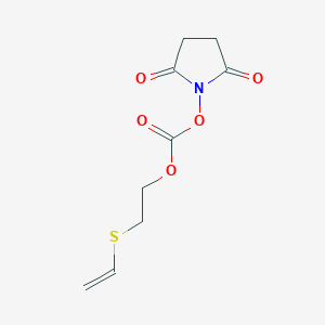 molecular formula C9H11NO5S B13404514 2,5-Dioxo-1-pyrrolidinyl 2-(Ethenylthio)ethyl Carbonate 