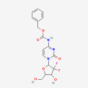 molecular formula C17H17F2N3O6 B13404540 benzyl N-[1-[3,3-difluoro-4-hydroxy-5-(hydroxymethyl)oxolan-2-yl]-2-oxopyrimidin-4-yl]carbamate 