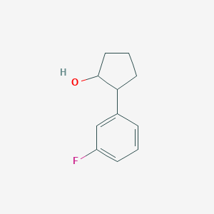 molecular formula C11H13FO B13404544 trans-2-(3-Fluorophenyl)cyclopentanol 