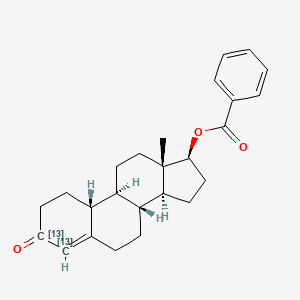 molecular formula C25H30O3 B13404565 Nandrolone-13C2 Benzoate 
