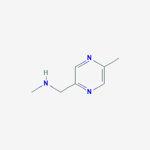 molecular formula C7H11N3 B13404578 N-methyl-1-(5-methylpyrazin-2-yl)methanamine 