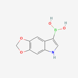 molecular formula C9H8BNO4 B13404622 5H-[1,3]dioxolo[4,5-f]indol-7-ylboronic acid 