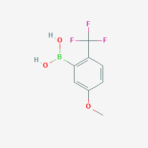 molecular formula C8H8BF3O3 B13404630 5-Methoxy-2-(trifluoromethyl)phenylboronic acid 